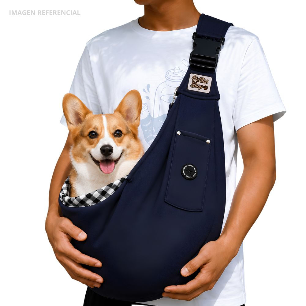 BOLSO Transportador para Mascotas Pequeñas y Medianas AZUL