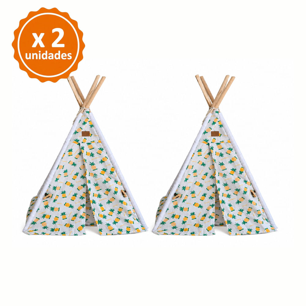 Pack x2 Cama Teepee Para Mascotas Pequeñas Perros Y Gatos Piñas