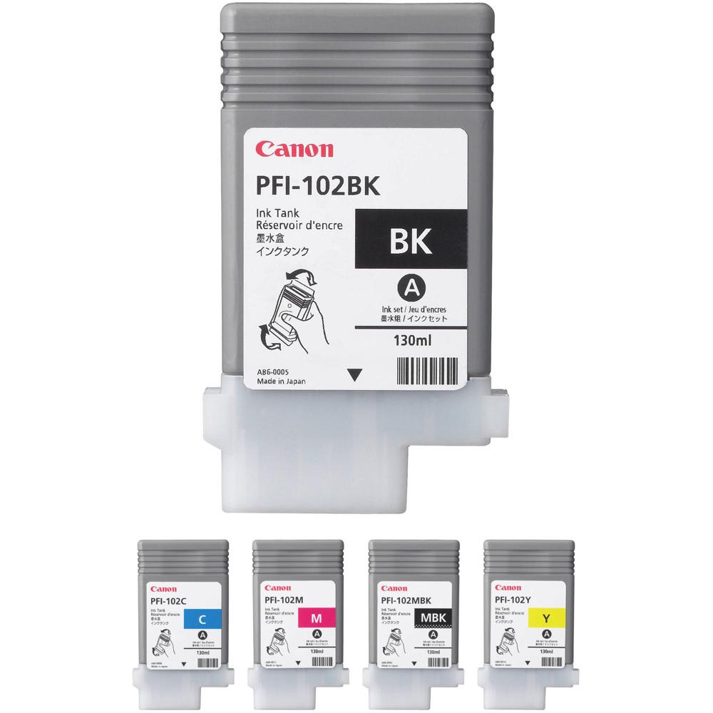 Canon PFI-102 Cartuchos de Tinta 130mL para Impresoras imagePROGRAF