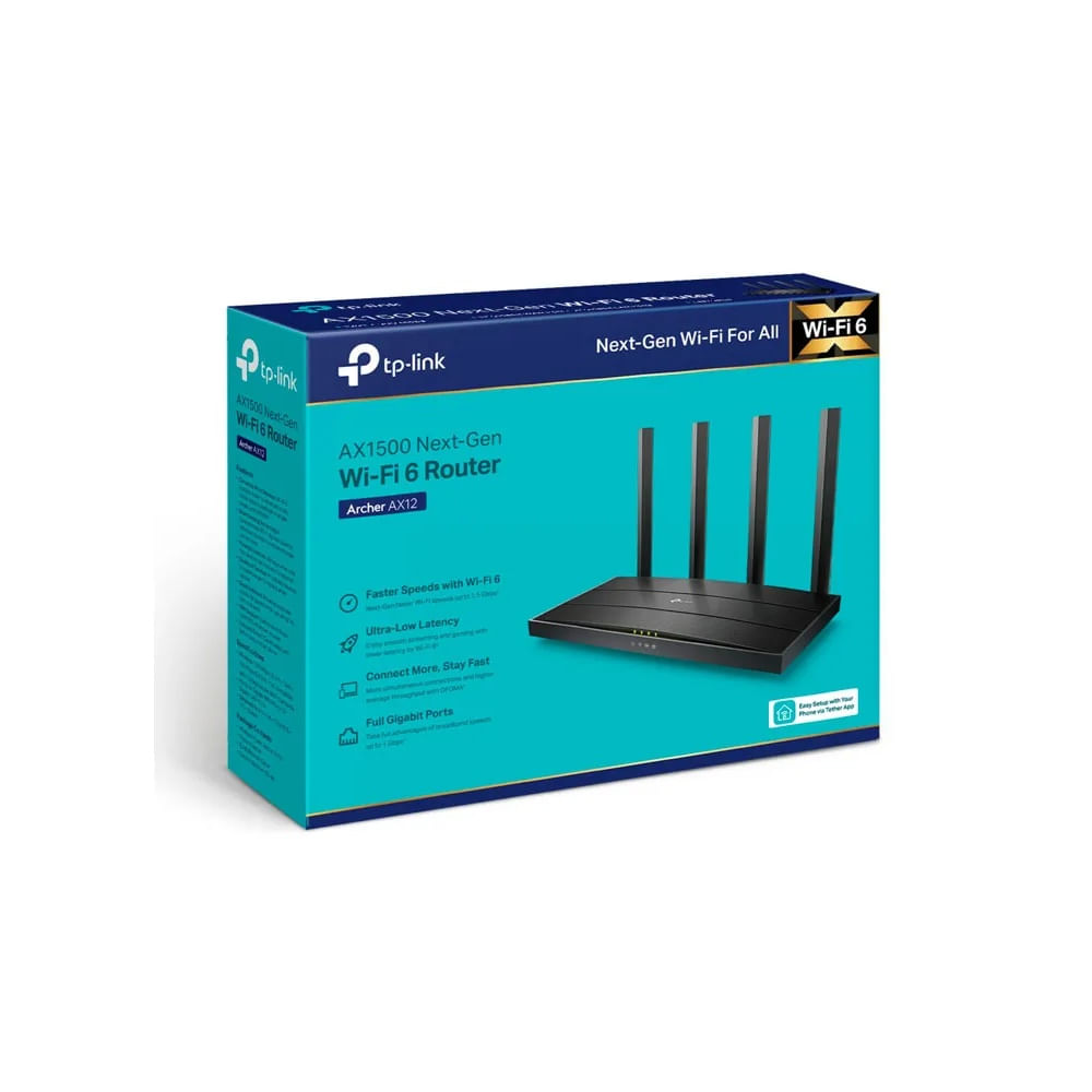 ROUTER TP-LINK ARCHER AX12 WIFI6 AX1500 DUALBAND GIGABIT