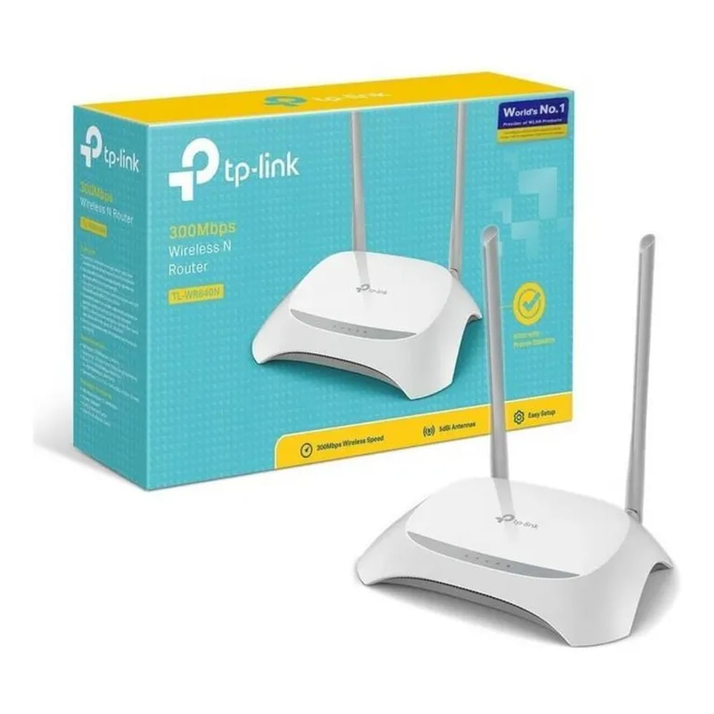 ROUTER TP-LINK TL-WR840N, 300 MBPS  WIRELESS  2.4 GHZ