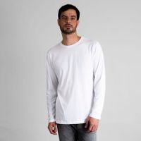 Polo 100% Algodón Pima Manga Larga Hombre Blanco