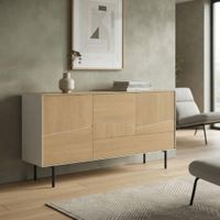 Aparador Bruyne 3 Puertas Marrón y Blanco | Masiva Home
