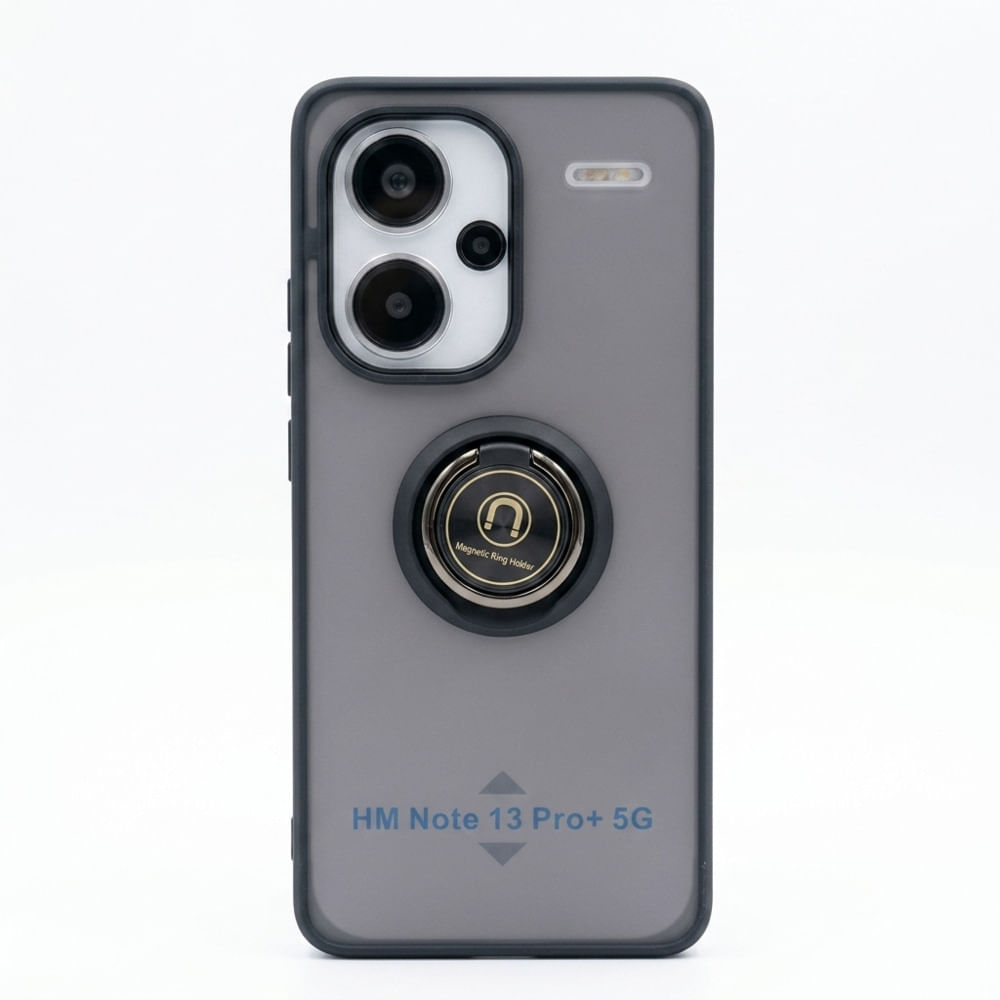 Case ahumado con soporte magnetico para Xiaomi HM Note 13 Pro - NEGRO