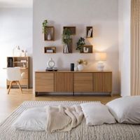 Aparador Mumei 4 Puertas Marrón Claro| Masiva Home