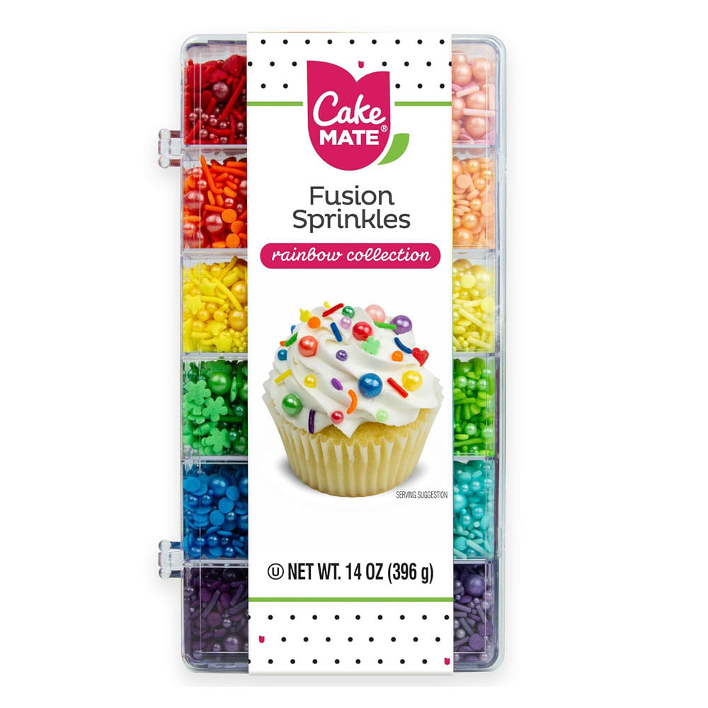 Decoracion Reposteria Cake Mate Sprinkles Rainbow 14 Oz