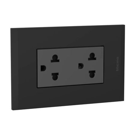 Tomacorriente Bticino Modus 4 AH2228EANG Negro Policarbonato 16A 250V