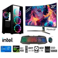 Computadora PC Gamer Core i7 3.2 Ghz Ram 16GB  Disco 1TB  SSD 500GB VIDEO GTX 750 4GB  M27