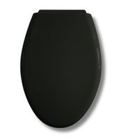 Asiento Tapa Inodoro Elongado Negro Caída Lenta