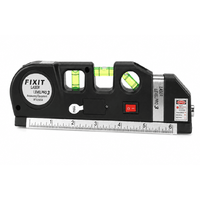 Nivel Láser Multifuncional 3 en 1 Fixit Levelpro 3 Con Wincha y Regla