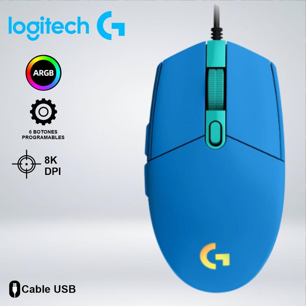 MOUSE LOGITECH G203 LIGHTSYNC OPTICAL 8000 DPI RGB BLUE 910-005795