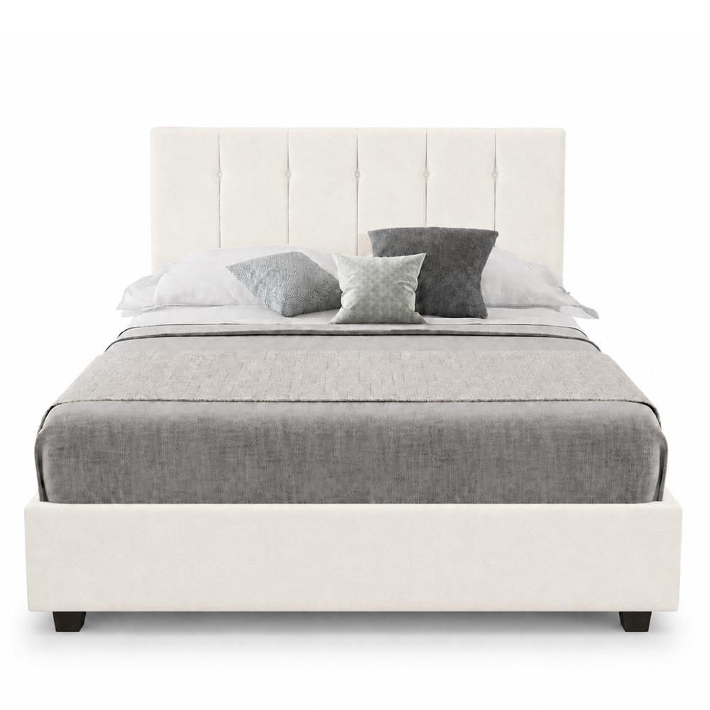 Cama Tapizada Listón Capri LeMueble 1.5 Plz Ivory