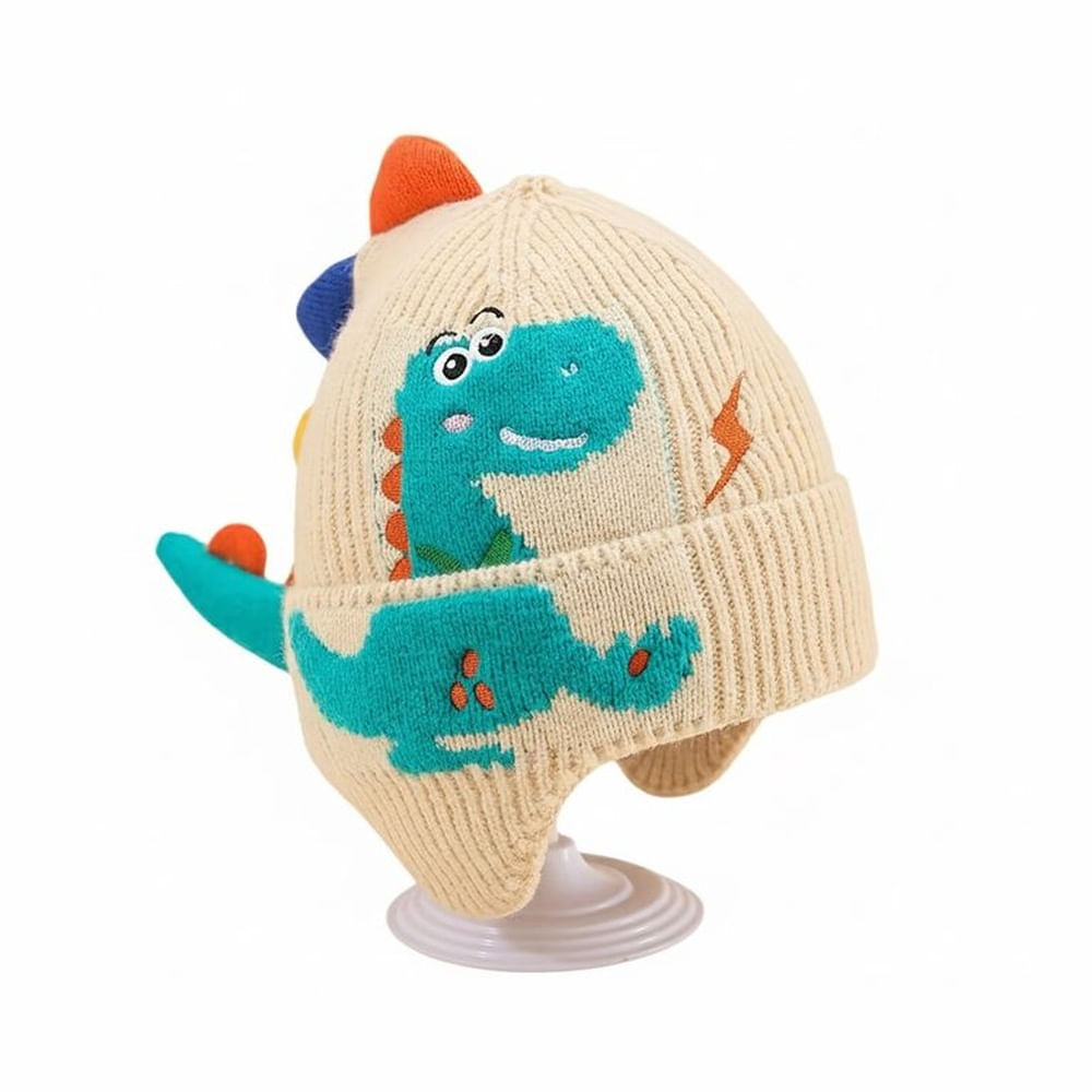 Pack De 2 Gorros-diseño Dinosaurio-niños 2-5 Años. Beige 2-5 años
