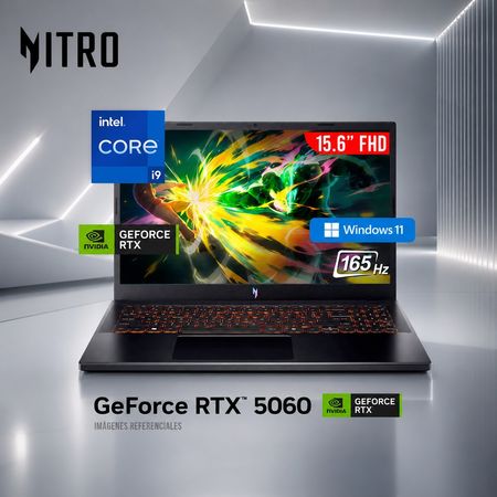 Laptop Gamer Acer Nitro V15 i9-13900H 16GB 1TB SSD RTX 5060 15.6 FHD 165Hz ANV15-52-98KV