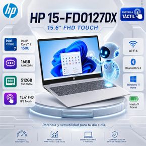 HP 15-Fd0127Dx Core 7 150U 16GB RAM 512GB