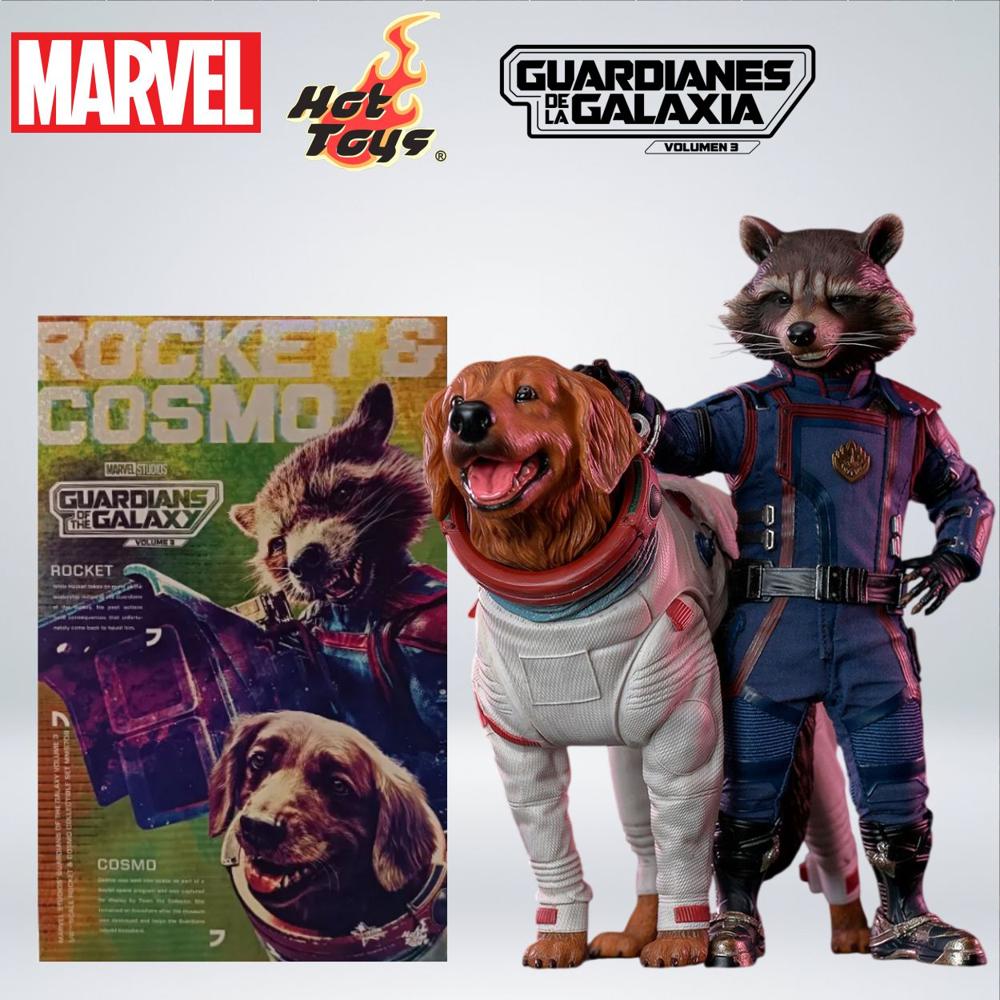 FIGURA ROCKET AND COSMO SET GUARDIANS OF THE GALAXY VOL. 3 - HOTTOYS