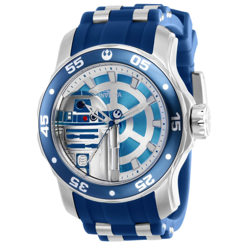 Reloj Invicta Star Wars R2D2 39539 Edicion Limitada Correa de Silicona Azul