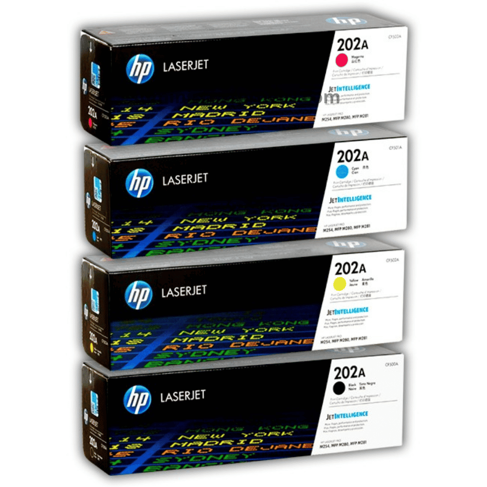 Kit de Toner HP  202A  negro yellow cian magenta