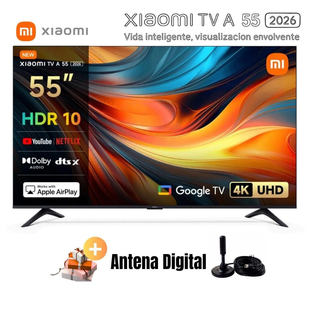 Televisor Smart TV 55'' UHD 4K XIAOMI GoogleTV 2026 - Antena Digital