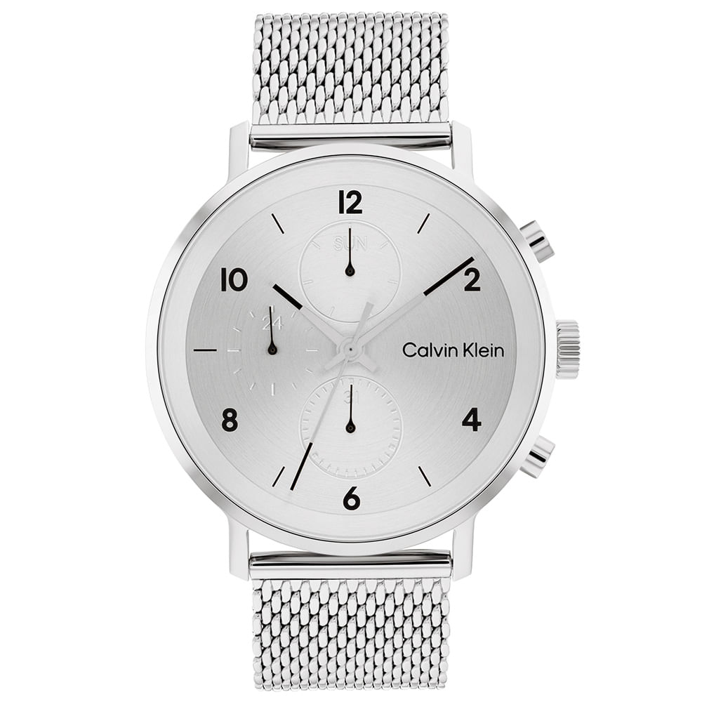 Reloj Calvin Klein Modern 25200107 Multifuncional Acero Inoxidable Dial Plateado