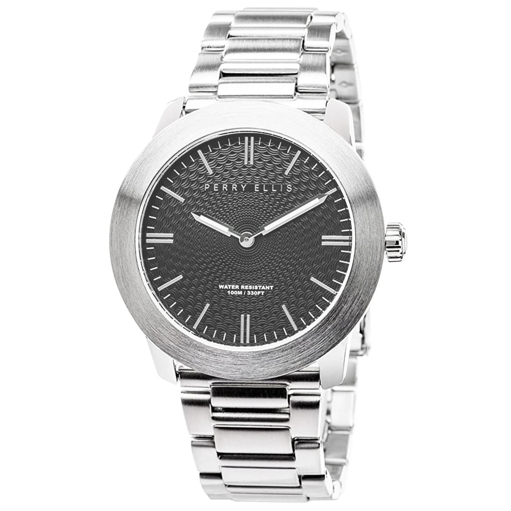 Reloj Perry Ellis Slim Line 42 07001-02 Acero Inoxidable Dial Gris