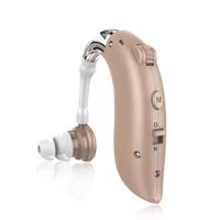 AUDIFONO AURICULAR PARA SORDERA SORDO RECARGABLE COLOR PIEL 72 HORAS