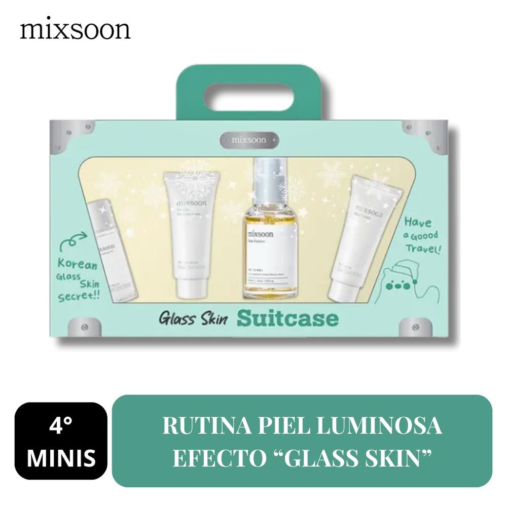 Set Rutina Completo Efecto Glass Skin Piel Seca y Sensible - Glass Skin Suit Case 4minis