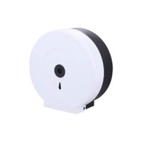 DISPENSADOR DE PAPEL HIGIENICO JUMBO ABS CON LLAVE DE SEGURIDAD PARA BAÑO BLANCO
