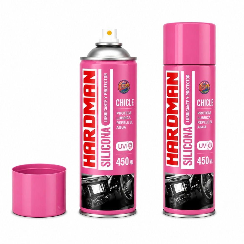 Silicona para Cueros y Tableros Hardman 450 ml Aroma Chicle