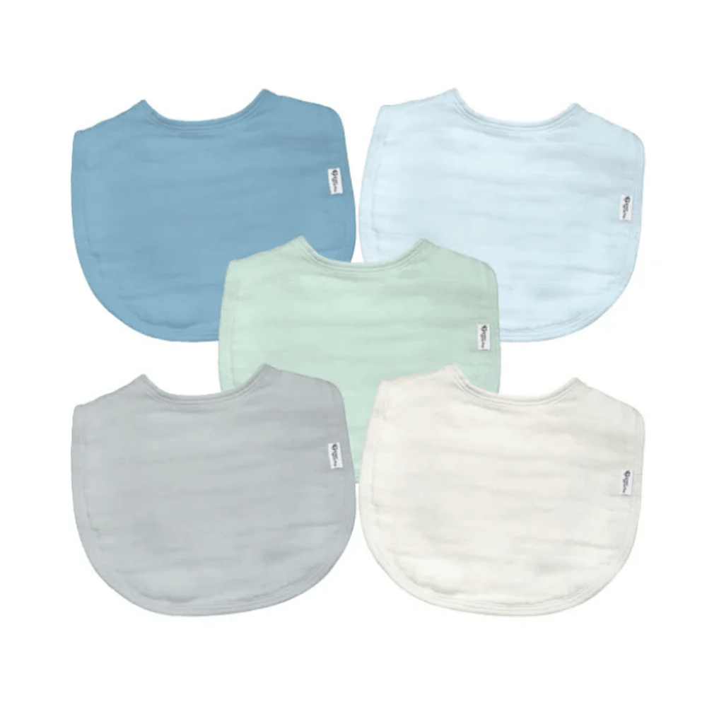 Pack de 5 baberos - celeste