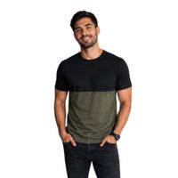POLO MANGA CORTA ALGODÓN - NEGRO Y VERDE MILITAR
