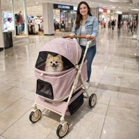 Coche Elegante Para Mascotas- Color Rosado