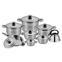 Set de Ollas Gourmet SUPREMA 16 Piezas Acero Garantizado SP-W0668-16PC