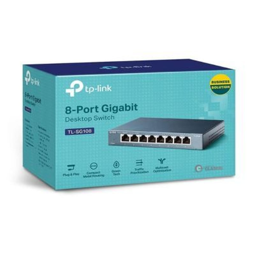 SWITCH TP-LINK TL-SG108 8PTS GIGABIT METAL