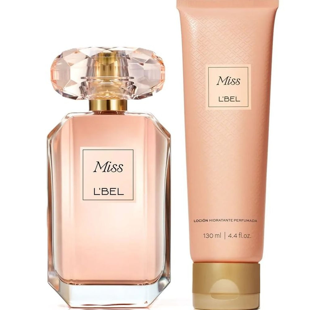Set Miss perfume y loción corporal aroma floral frutal LBEL