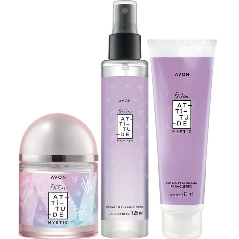 Set x 3 Latin Attitude Mystic aroma floral frutal por Avon