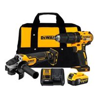 Taladro Percutor 1/2"" + Esmeril 4 1/2"" + 1 Bat 5Ah Dewalt DCK248P1-B2