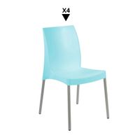 Pack De 4 Sillas Ada Turquesa - Ziyaz