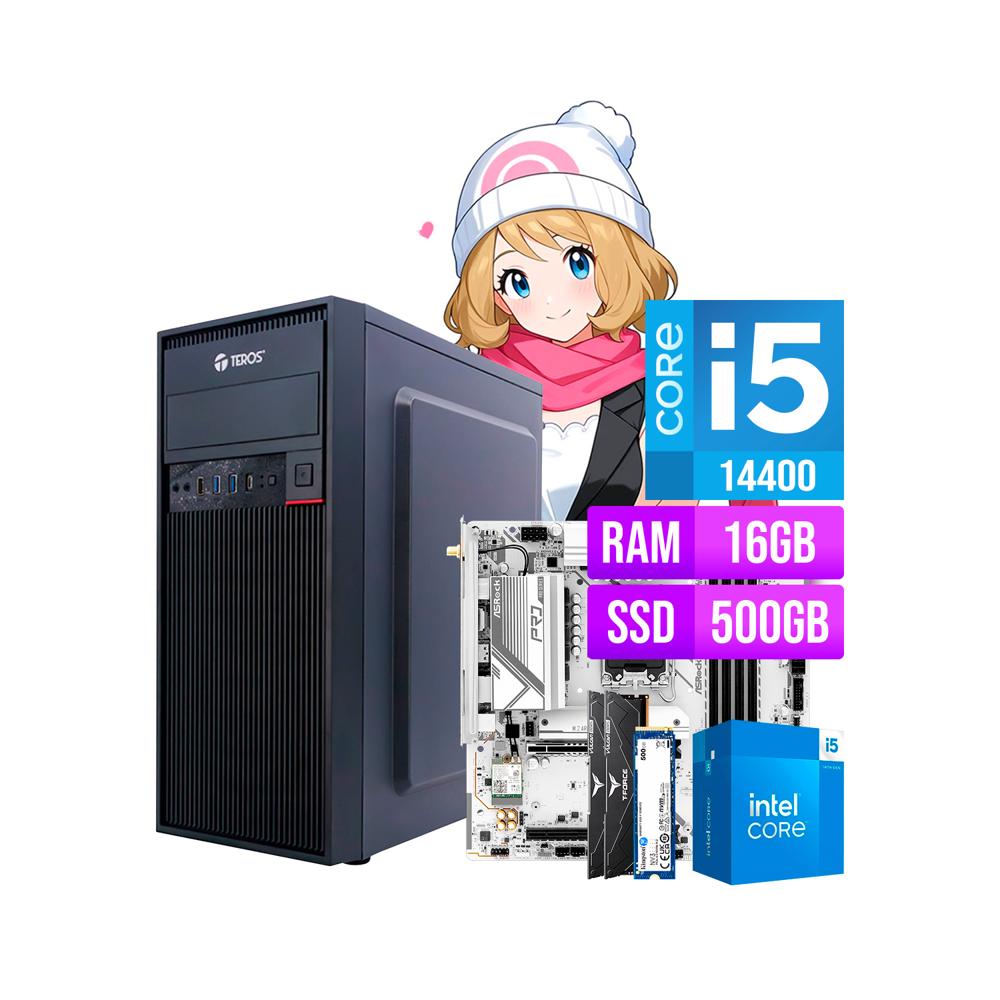 COMPUTADORA PC OFICINA CORE I5 14400 16GB DDR5 SSD 500GB M.2
