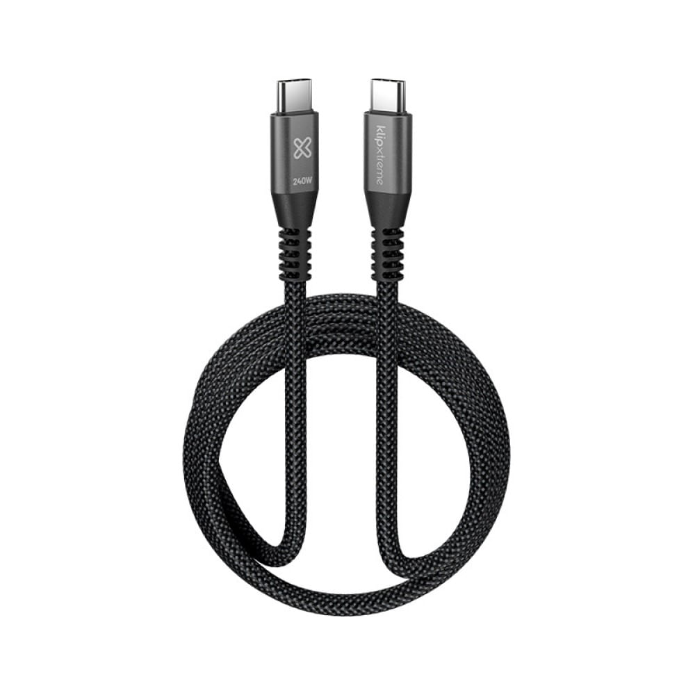 Klip Xtreme Cable USB-C a USB-C PowerGo 750 1.8 Metr0s 240W PD 3.1 Carga Ultra Rápida - KAC-750-6FT