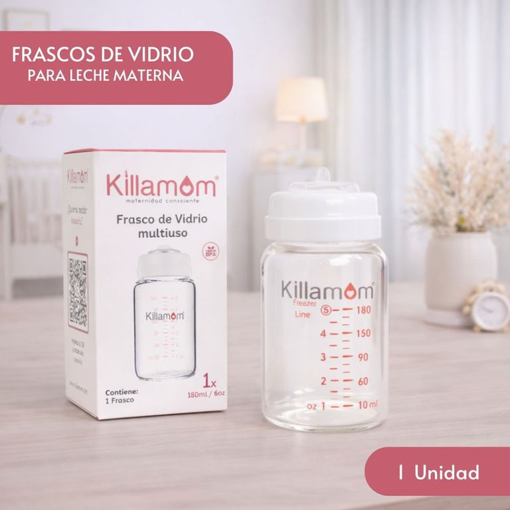 BOTELLAS DE VIDRIO PARA ALMACENAR LECHE MATERNA / UNIDAD Blanco