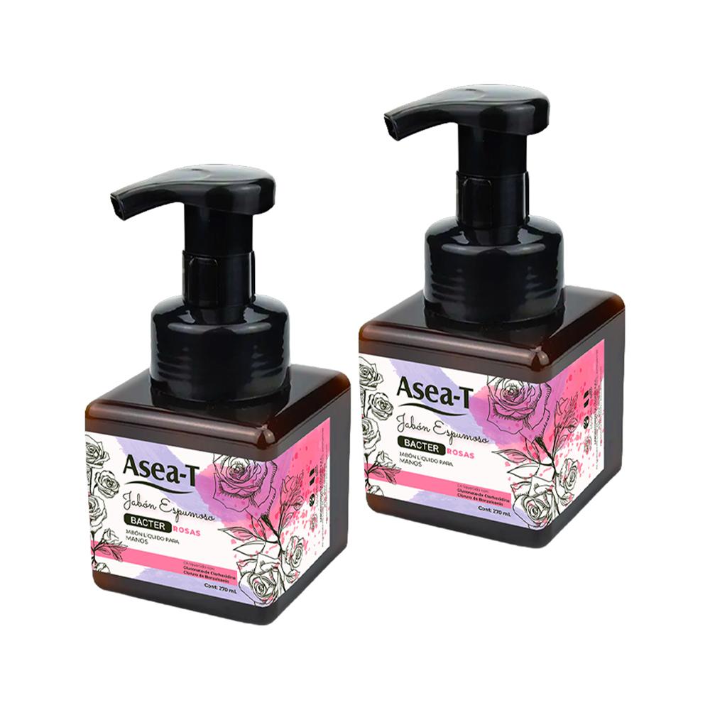 Asea-T Jabón Espumoso Bacter Rosas X 270Ml 2Und