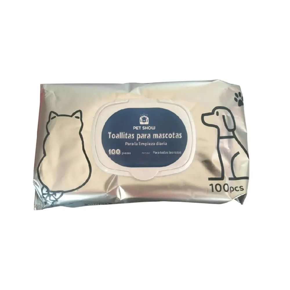 Toallas Paños Húmedos Desechables Para Mascotas 100 Unid.