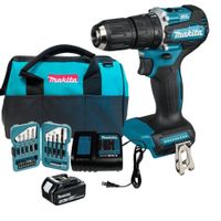 Taladro Percutor 18V 40Nm Makita DHP487Z + 1 bat 3ah + carg