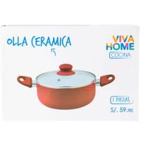 Olla de Cerámica Roja VIVA HOME 24cm