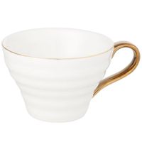 Mug Blanco con Asa Dorada VIVA HOME