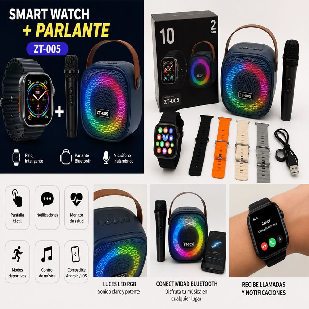 Smart Watch  Parlante Bluetooth ZT-005