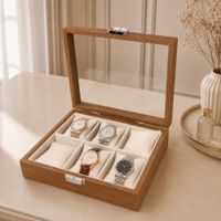 Porta Relojes de 6 Divisiones con Tapa Transparente K775  8047502