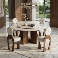 Juego de comedor mininalista Sol TU MESITA 4 sillas Blanco Negro