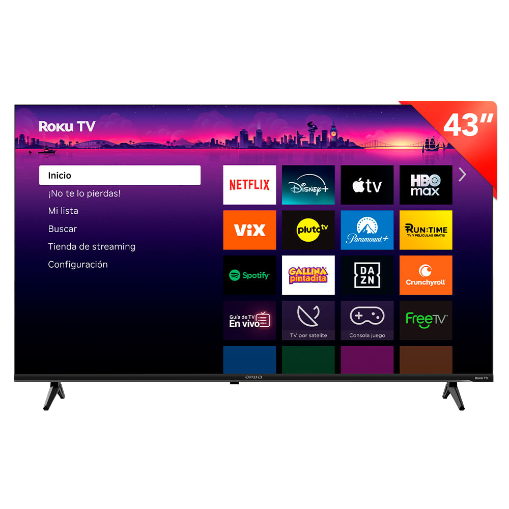 Smart TV AIWA 43 FULL HD LED Roku TV AW43B2RK Frameless